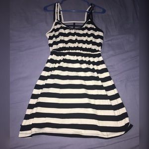 Black and white stripes dress